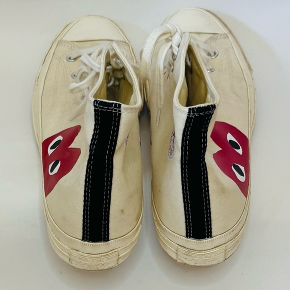 Converse x Comme des Garçons PLAY Chuck 70 High-Top Sneakers, Men’s Size 12 - Picture 5 of 13